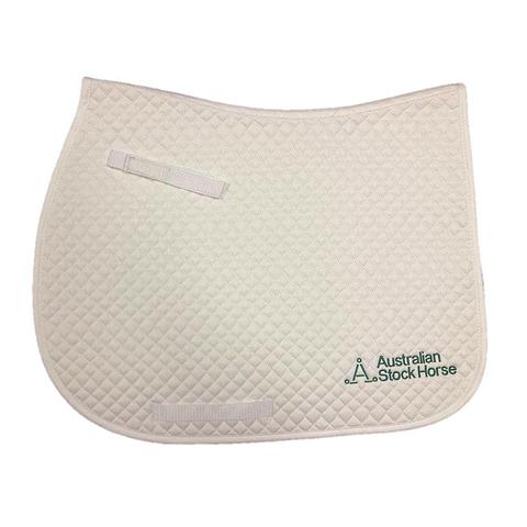 Saddle Cloth - Dressage White Quilted, Cotton 23"